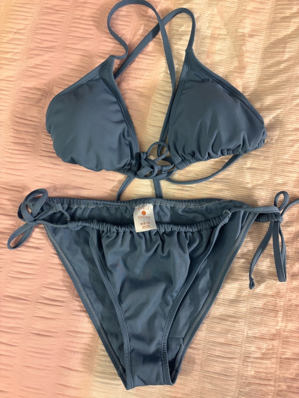 ✨Ribbed Bikini Slate Blue
